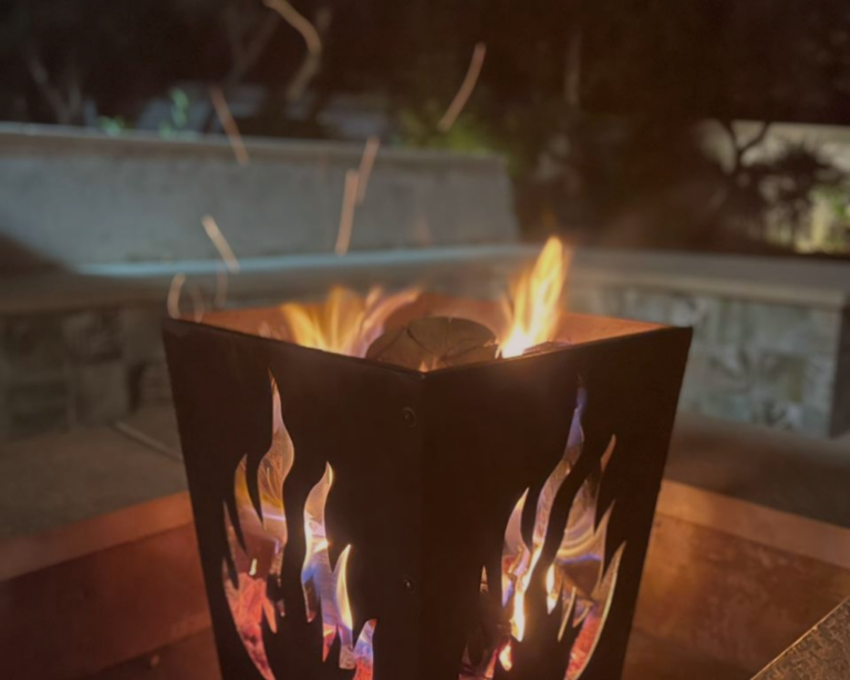 outdoor fire pit basket